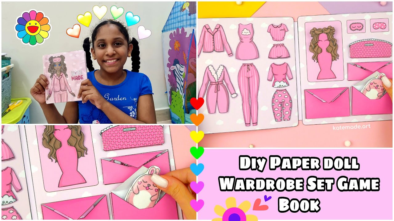 DIY Paper Doll Wardrobe Set 🤩 ⭐ Quiet Book Made With Paper, FREE  PRINTABLES