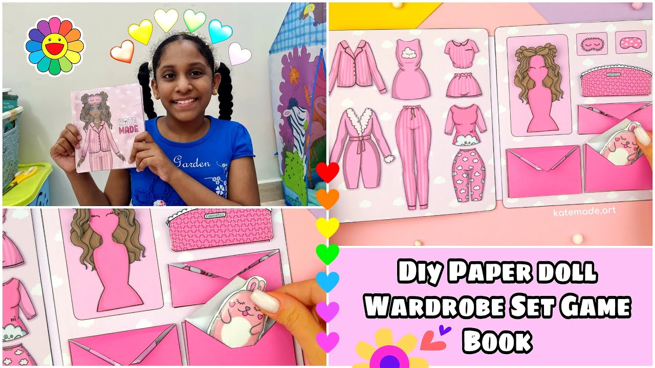 DIY Paper Doll Wardrobe Set Quiet Book Made With Paper FREE 