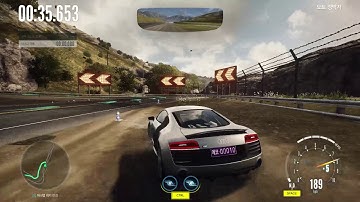 [니드포스피드 엣지]아우디 R8 쿠페 V10 Plus 2013 주행영상(요트정박지)