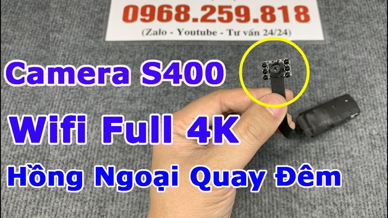 Camera S400 Plus Hồng Ngoại Đen Quay Đêm Chất Lượng 4K... - youtube