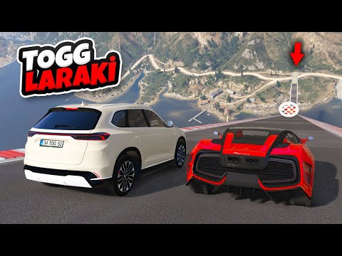 Yerli Araba TOGG vs Şımarık Laraki 4 Farklı Uçma Parkurunda - GTA 5