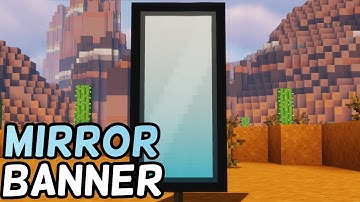 How To Make A Mirror Banner in Minecraft! (1.16+) (LOOM CRAFTING)