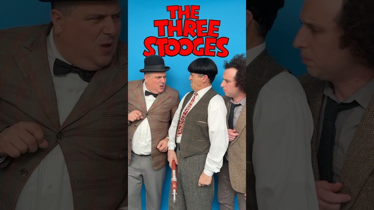 The THREE STOOGES are up with the sun 