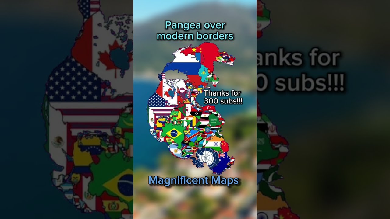 Pangea Over Modern Borders Continents Geography History Mapping Map Music Capcut