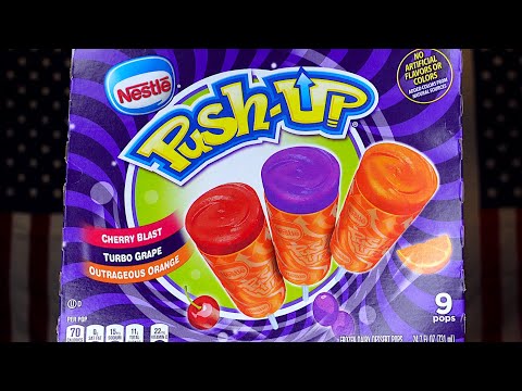 Nestle Push Up Frozen Dairy Dessert Pops Review Cherry Blast Turbo Grape Outrageous Orange 