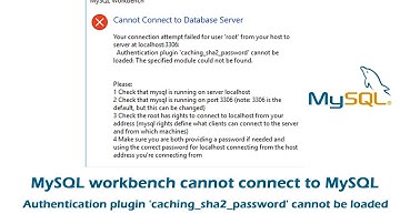 MySQL Workbench Cannot Connect to Database Server -