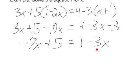 Section 1.1 Solving Linear Equations CC