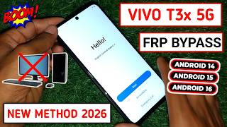 Vivo T3x 5g Frp Bypass Android 15 | Latest Security | Vivo T3x 5g Frp/Google Account Bypass 2026 |