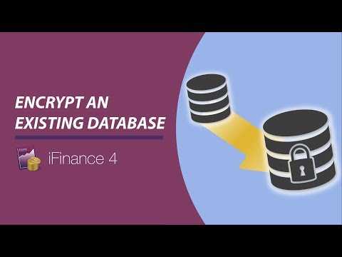 iFinance 4 - Encrypt an existing database (Encryption)