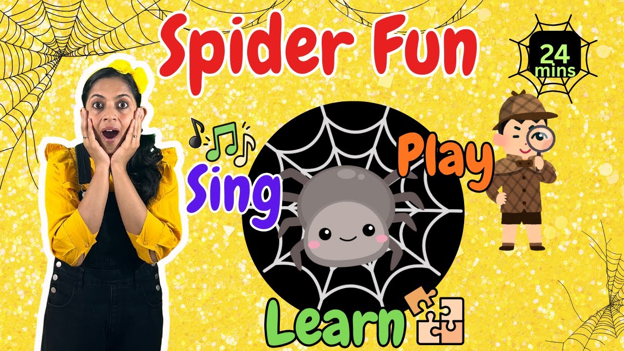 Itsy Bitsy Spider FUN! 🕷️ Songs • Spider Hunt • Puzzles • Pattern Matching • Craft + Learning