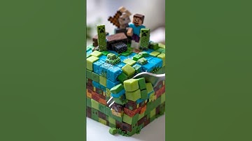 "Minecraft Cake IRL 🍰🎮 | So Satisfying to Cut!" #minicraftcake #satisfyingcake #relaxing #shorts