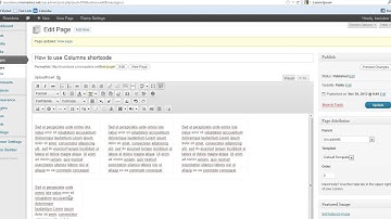How to use Columns shortcode