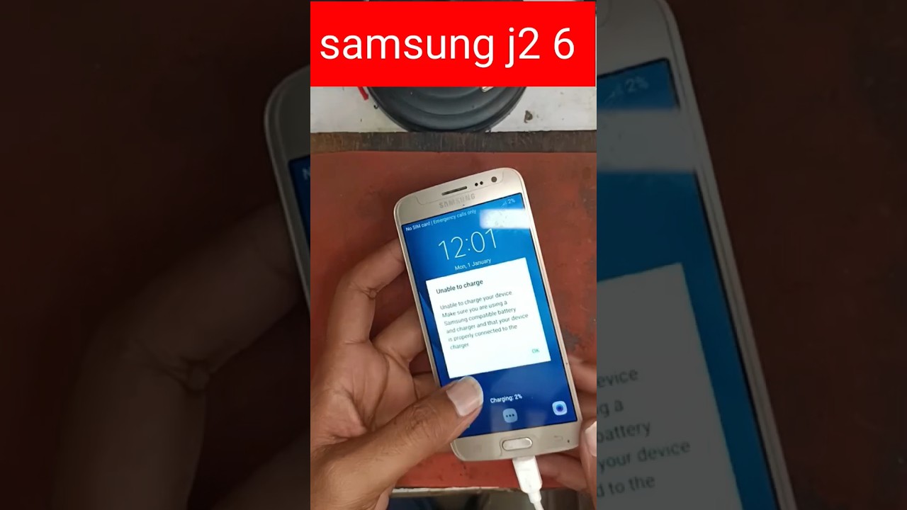 samsung j2 6 charging error solution 