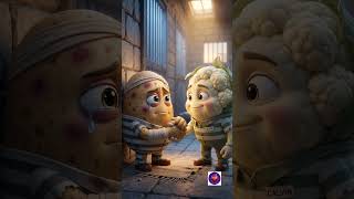 🥔 Potato vs Eggplant 😱 The Ultimate Prison Fight! 😂 #Shorts #fyp #foryou