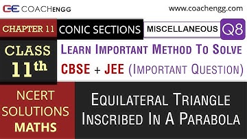 CONIC SECTIONS Miscellaneous Q8 – Class 11 Maths NCERT Solutions – An Important Method to Solve