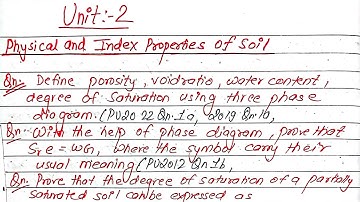 Unit:2 | Physical & Index Properties of Soil | Soil Mechanics | Prashant YT | BE Civil | Diploma |