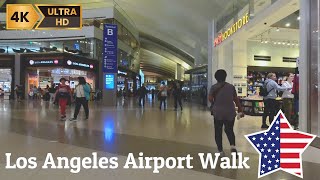 4K walking tour Inside the LA Airport (LAX) - Tom Bradley International Terminal