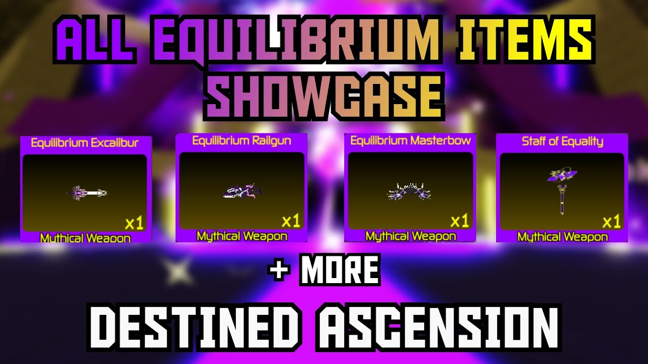 Витрина всех предметов Equilibrium | Предназначение Вознесения