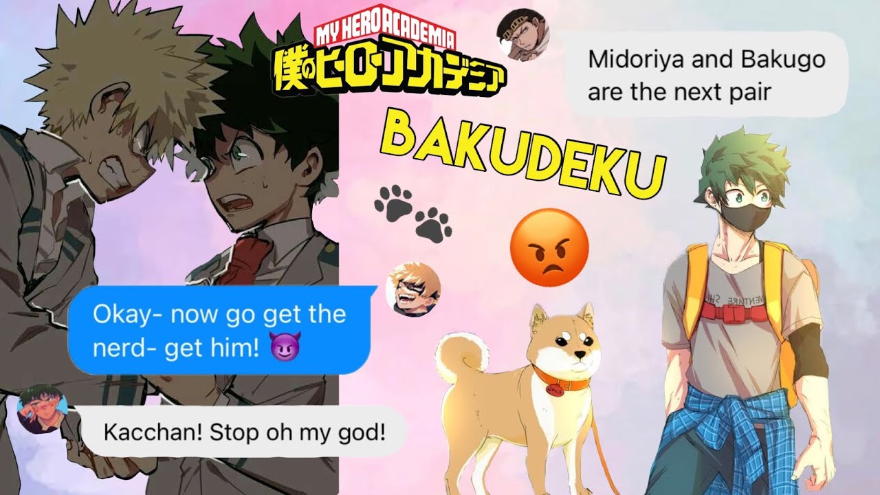 BakuDeku look after a puppy! || BKDK Puppy Project || MHA Texting Story
