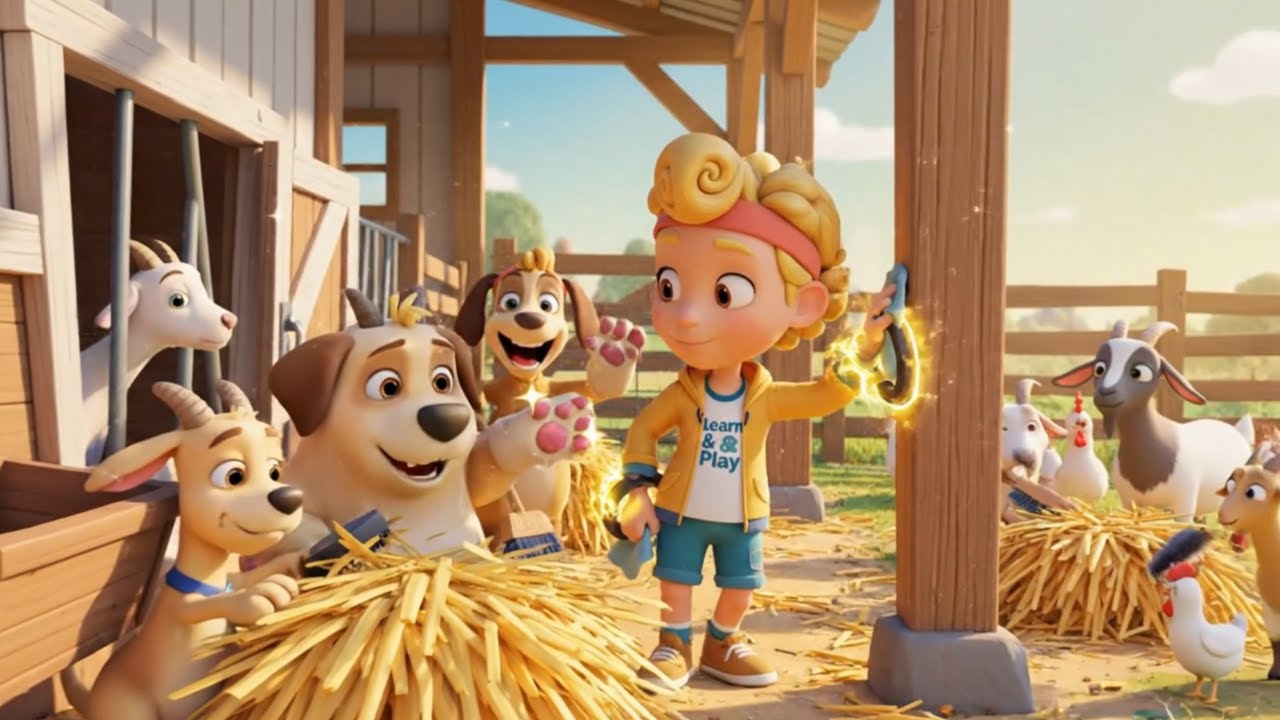 Maxi & Friends Fun Farm Adventure with Happy Animals, Safe Learning, and Playful cartoon for kids