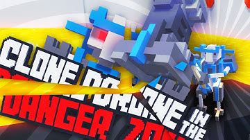 GIANT FLAMING HAMMER CHALLENGE!! - Clone Drone in The Danger Zone (Clone Drone Gameplay)