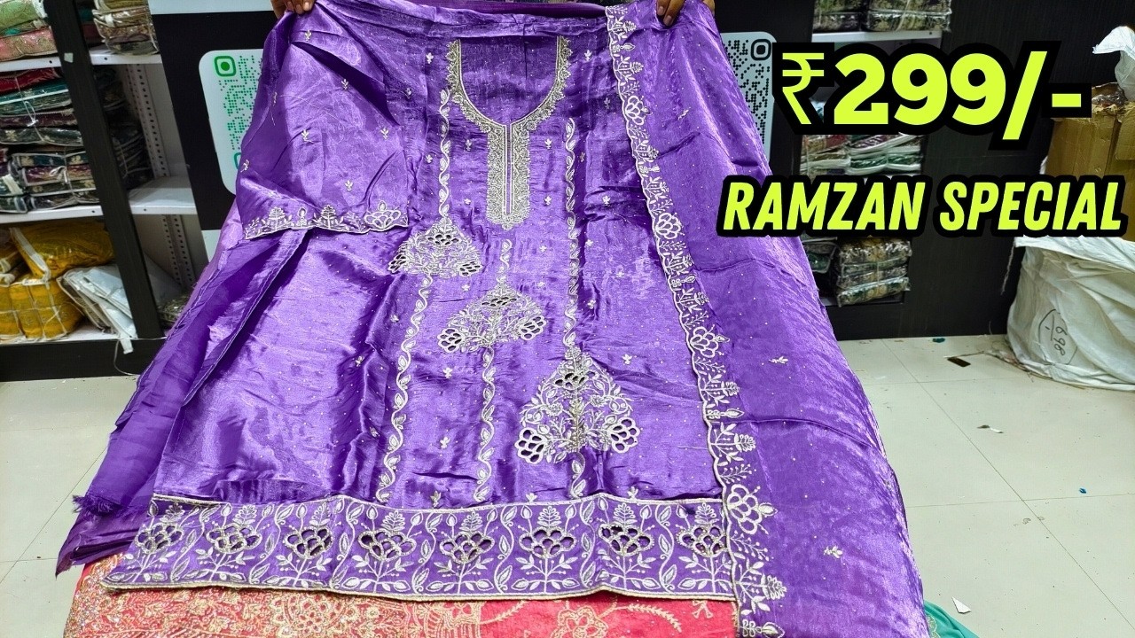 Fancy Suits ₹399/- Ramzan Special 🌙 Hyderabad Wholesale Dress Material Marwa Creation