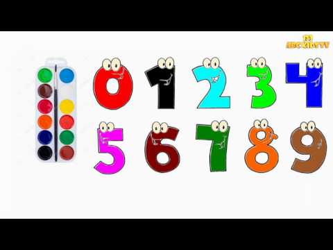 УЧИМСЯ СЧИТАТЬ ОТ 0 ДО 9 РАСКРАСКА / LEARNING TO READ FROM 0 TO 9 COLORING