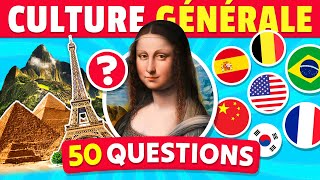 50 QUESTIONS pour TESTER TON SAVOIR  | Quiz Culture Générale