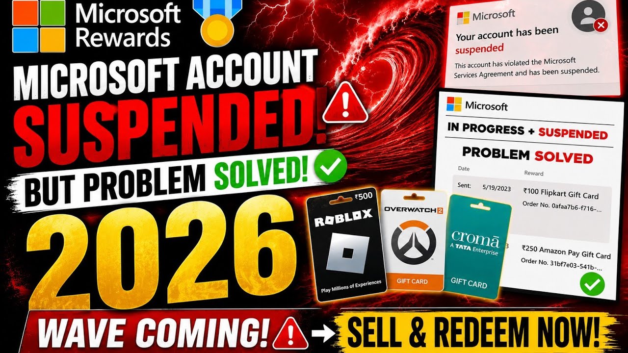 🔥 MICROSOFT REWARDS ACCOUNT SUSPENDED ALERT!💰 WHERE TO SELL YOUR GIFT ...