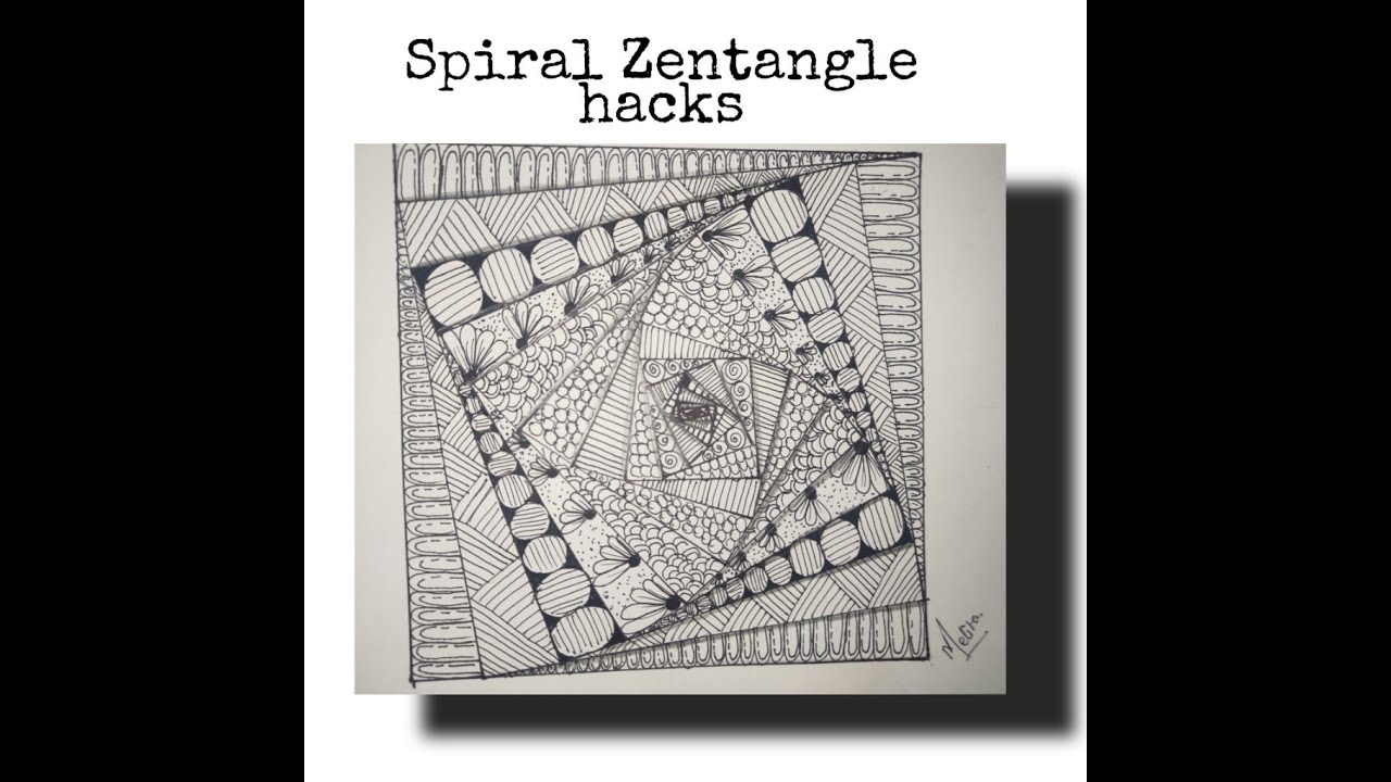 Satisfying Spiral Zentangle Hacks || Satisfying Drawing Video || 