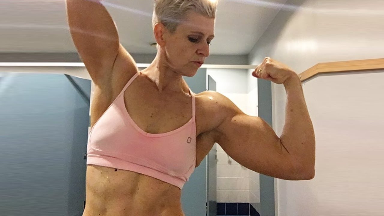 50 years young Roxanne Kerr - Female muscle - YouTube