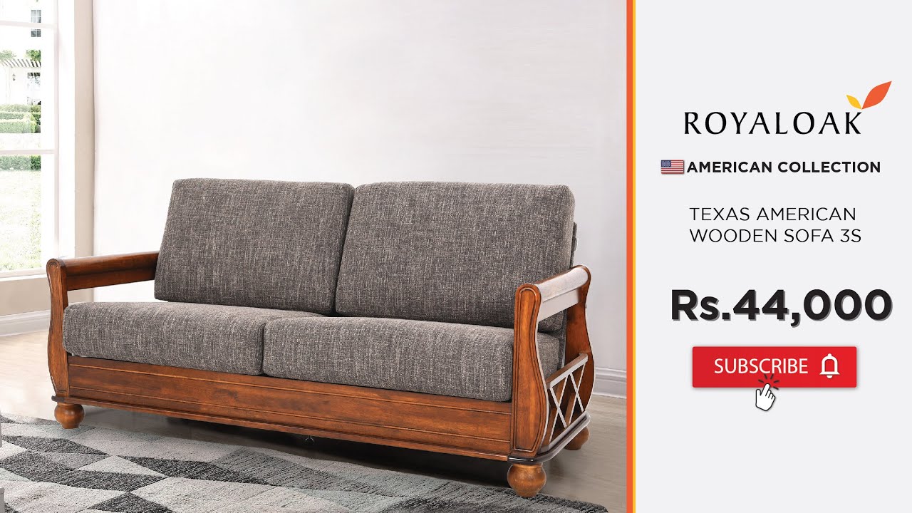 Royaloak Texas American Wooden Sofa