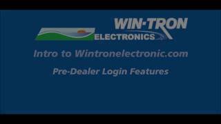 1  Win Tron Electronics   Pre Dealer Login Features   Video 1