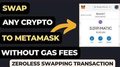 Swap Crypto Without Gas Fees on Metamask Wallet | Zero Gas Fees Swapping | Free Polygon Matic