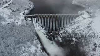 La nevada de Ourense a vista de dron