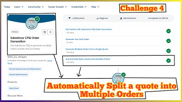 Automatically Split a Quote into Multiple Orders | Salesforce CPQ Order Generation | Challenge 4