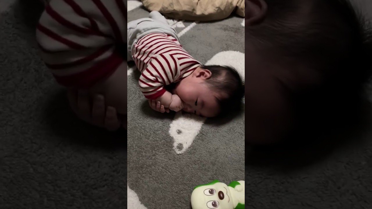 [赤ちゃんの寝返り]生後3ヶ月のおうちゃん YouTube