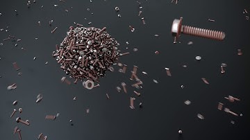3dsmax + TyFlow simulation. Particle attraction and gravity control.