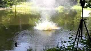 Tannerite Exploding Target in Lake Slow Motion