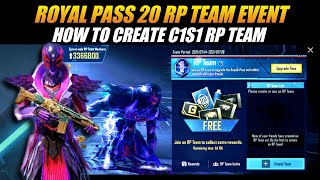 C1S1 RP TEAM EVENT EXPLAINED IN PUBG MOBILE| BGMI RP TEAM EVENT|