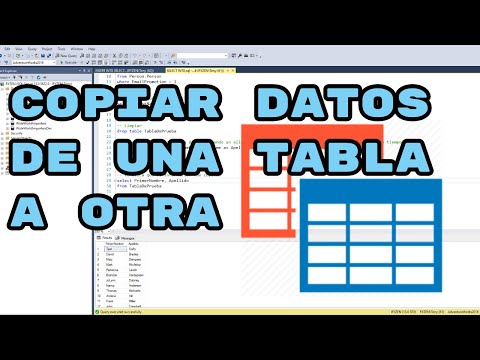 Video: ¿Cómo copio el contenido de una tabla a otra en SQL?