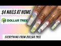 $4 DOLLAR TREE NAILS AT HOME - ALL PRODUCTS ONLY $1 (NOT CLICKBAIT)