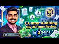CA inter auditing May 26 paper review