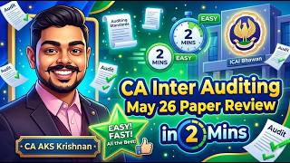 CA inter auditing May 26 paper review