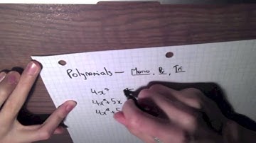 Polynomials - Differences (Binomials, Trinomials, etc...)