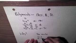 Polynomials - Differences (Binomials, Trinomials, etc...)