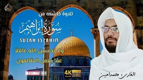 اواخر سورة ابراهيم -وَلَا تَحۡسَبَنَّ ٱللَّهَ غَٰفِلًا عَمَّا يَعۡمَلُ ٱلظَّٰلِمُون-القارئ محمدامين