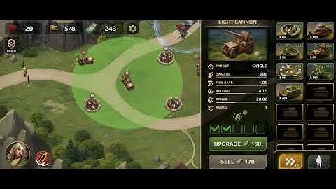 WWII Defense: RTS Army TD game Level 8 Easy (mobile)