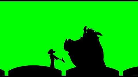 Timon and Pumbaa interrupt 8 Green Screen
