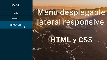 Como hacer un menú lateral desplegable responsive 100% HTML y CSS || !Document